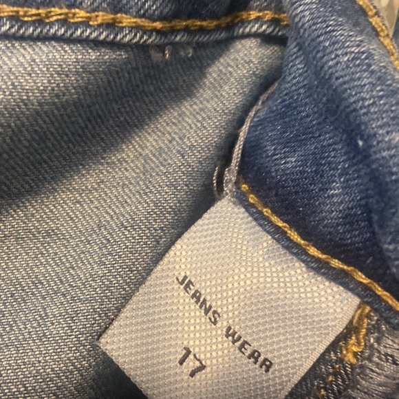 Women Blue Connection Jeans pants laced sides 👖 size 17 - Picture 3 of 4